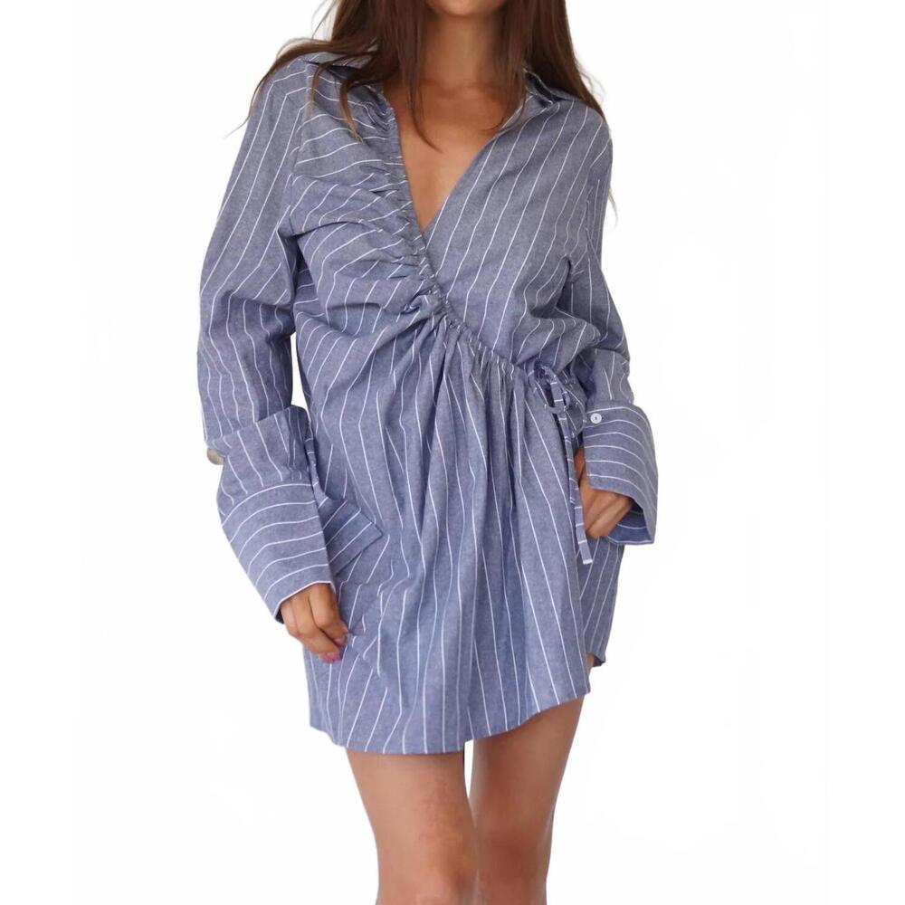 NEW SHANI riviera mini dress in pinstripe